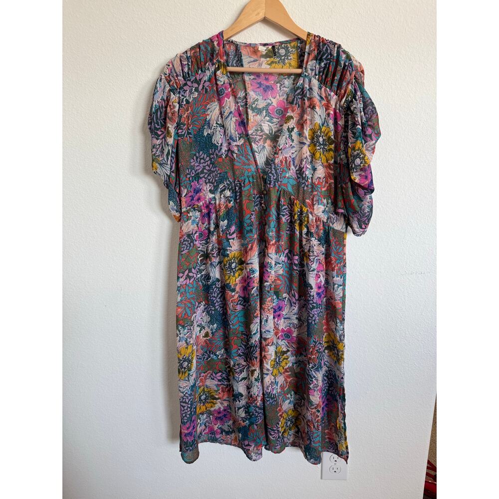 Anthropologie Women’s Akemi & Kin Floral Sheer Dress Size Medium